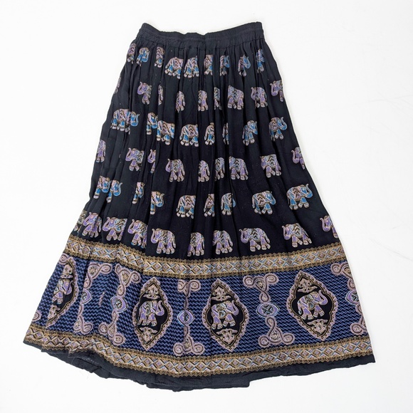 Bohemian Elephant Print Skirt - Picture 6 of 7